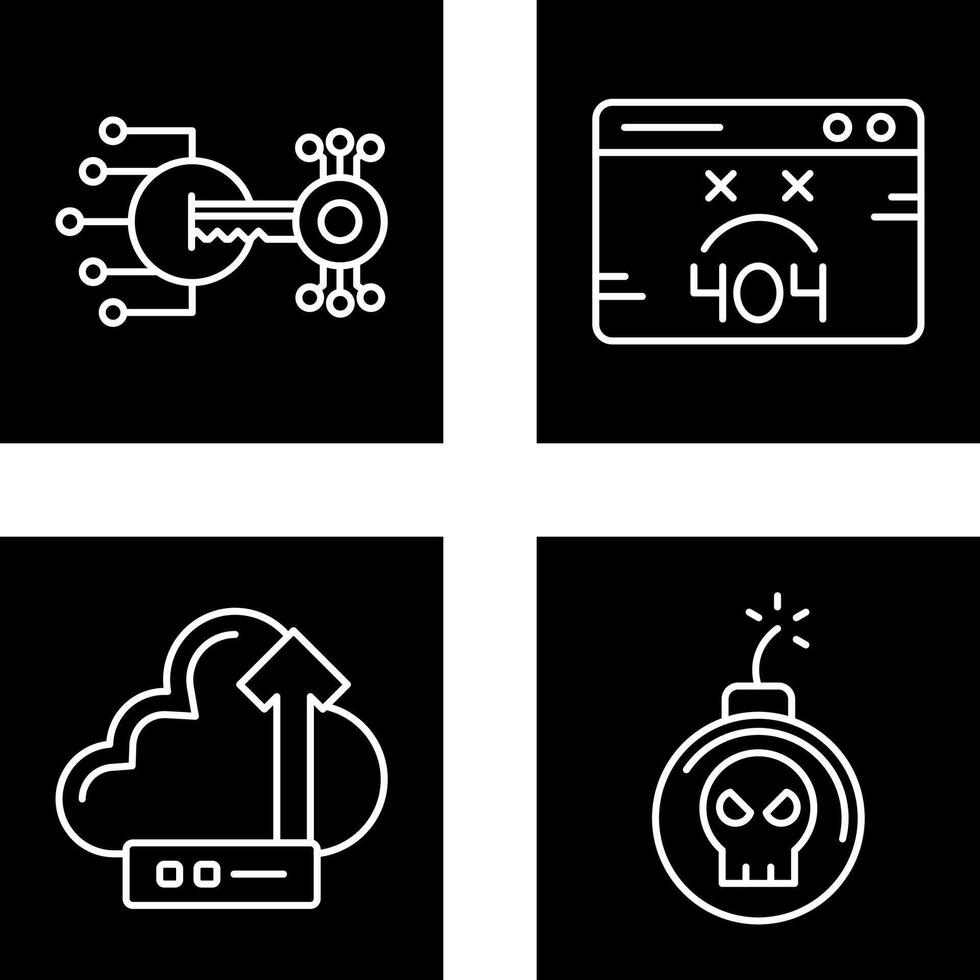 Encryption and 404 Error Icon vector