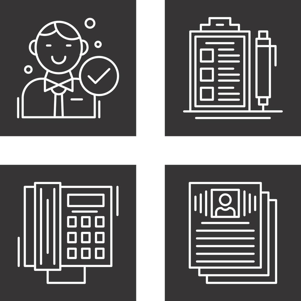 Hire and Check List Icon vector