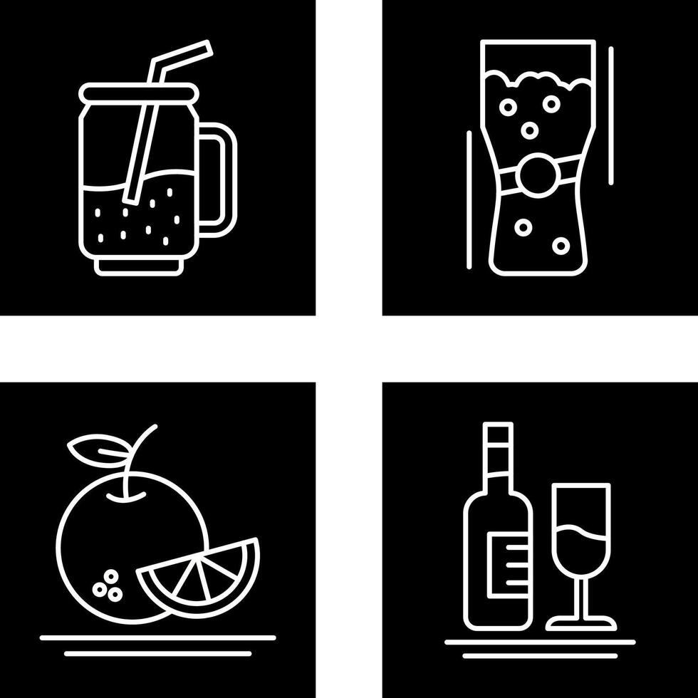 Cocktail and Pint Of Beer Icon vector