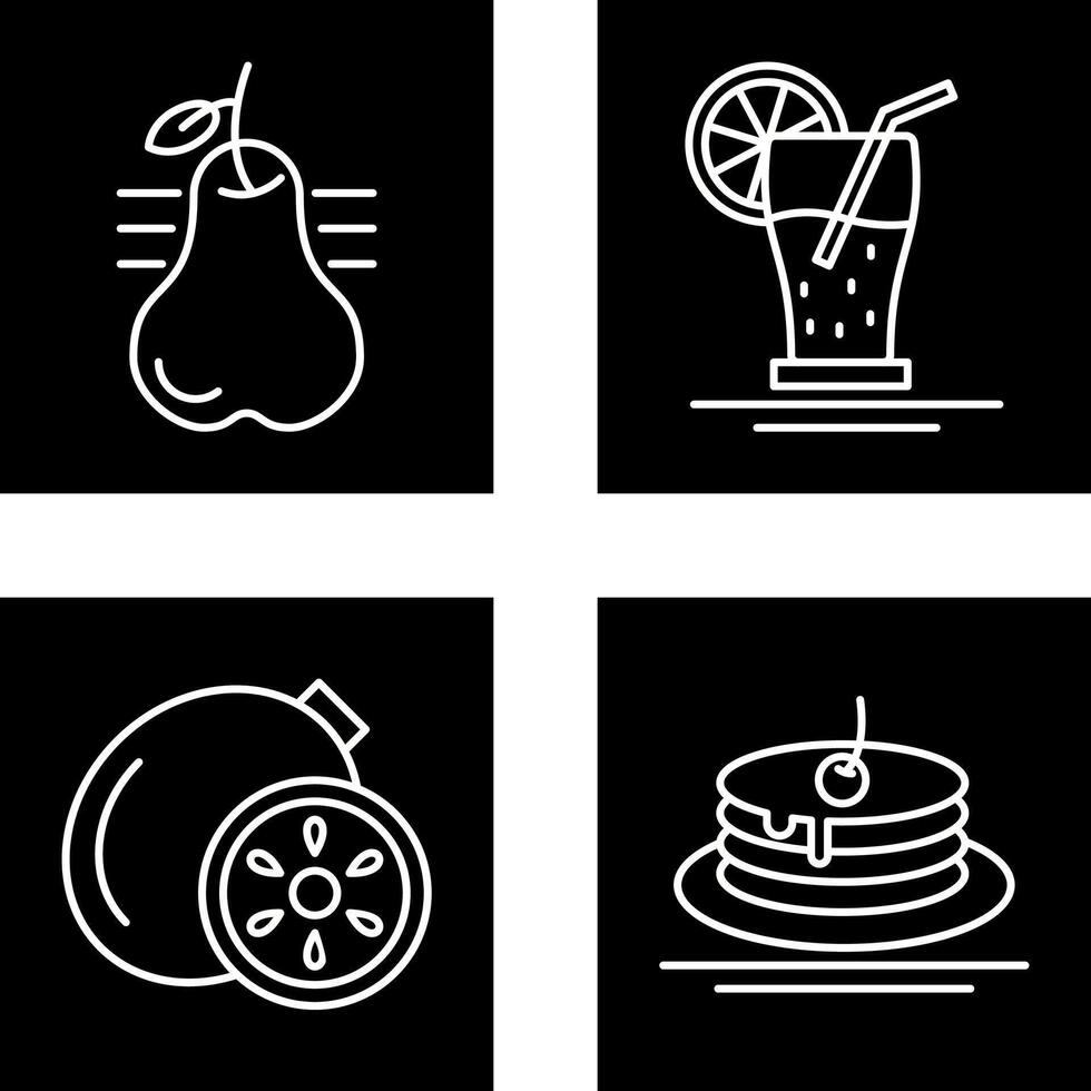 Pear and Orange Juice Icon vector