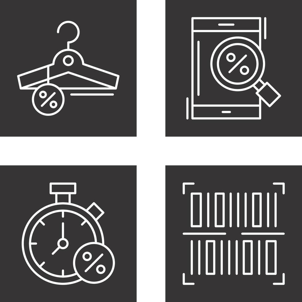 Hanger and Magnifying Glass Icon vector