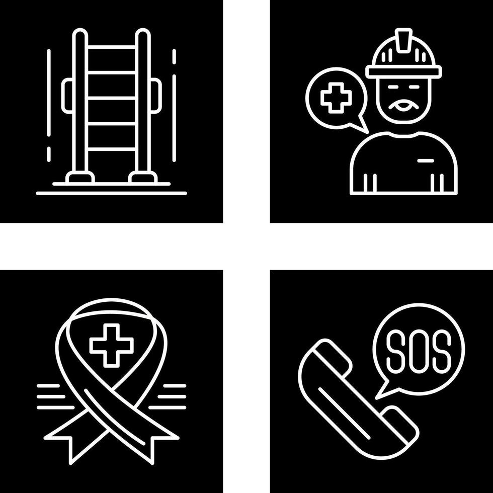 Ladder and Support Icon vector