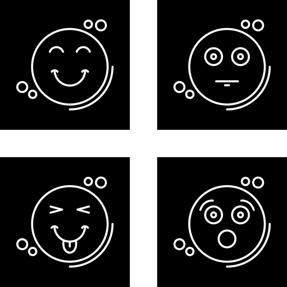 Smile and Neutral Icon vector