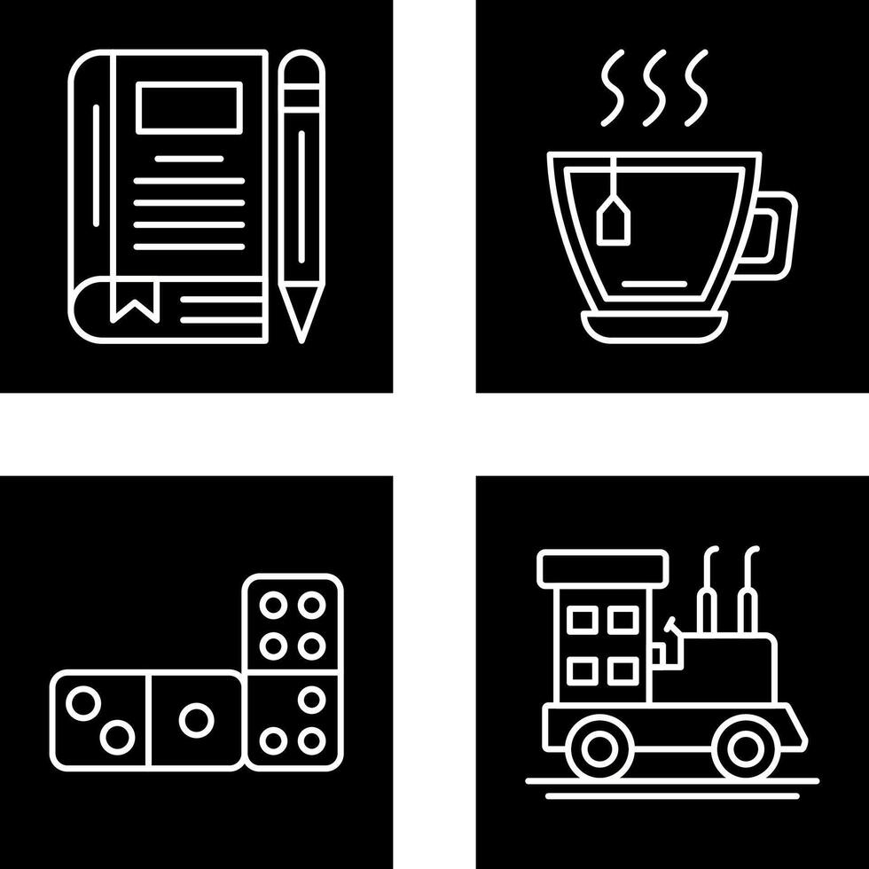 Tea and Diary Icon vector