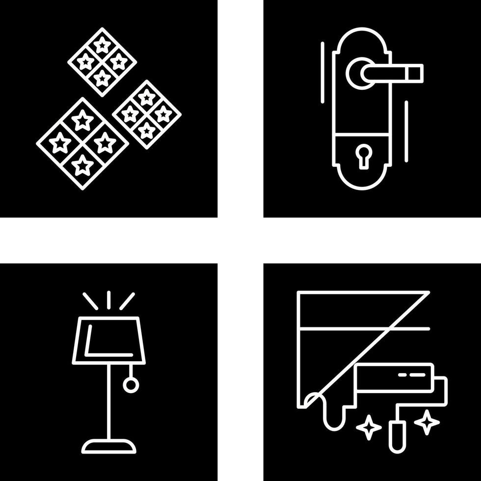 Tiles and Doorknob Icon vector