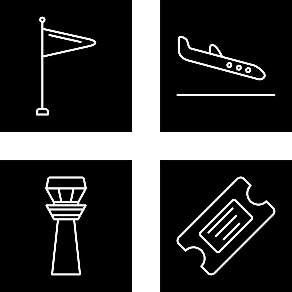 Wind Sign and Arrival Icon vector