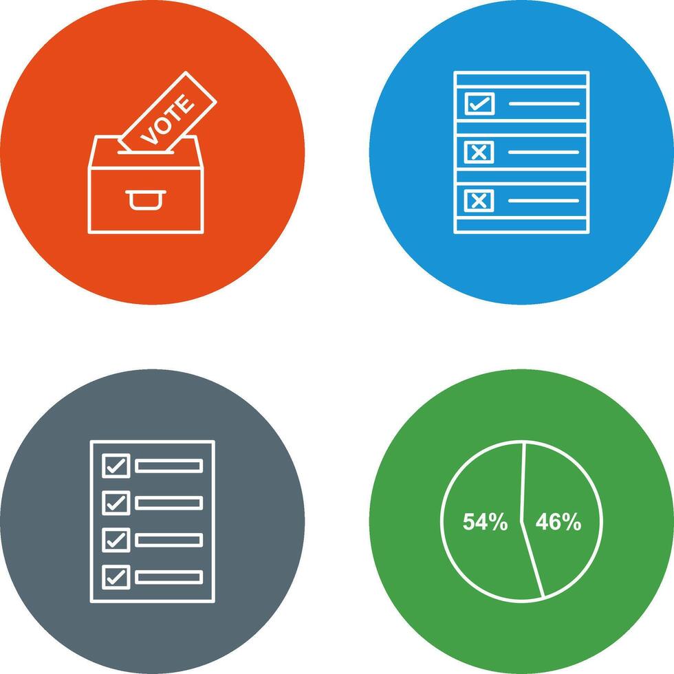 Casting Vote and Ballot Paper Icon vector