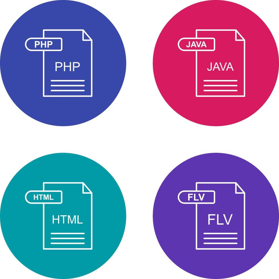 PHP and Java Icon vector