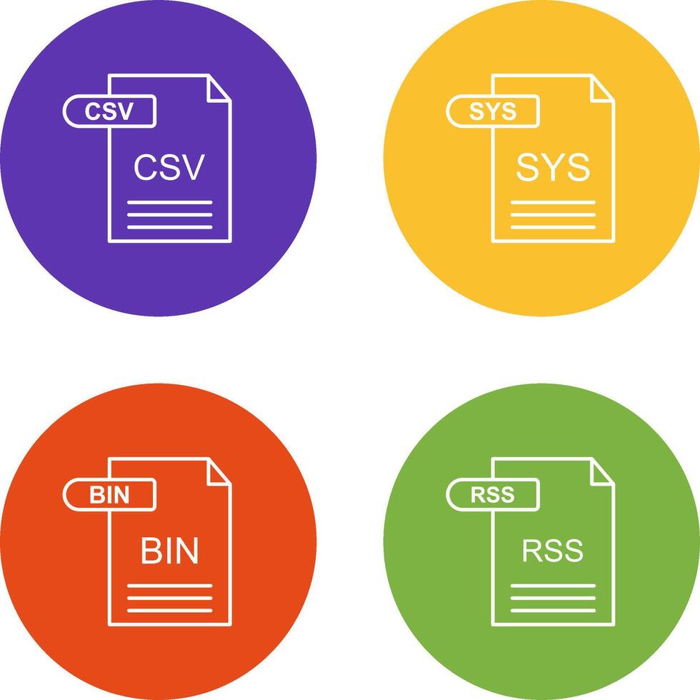 CSV and SYS Icon vector