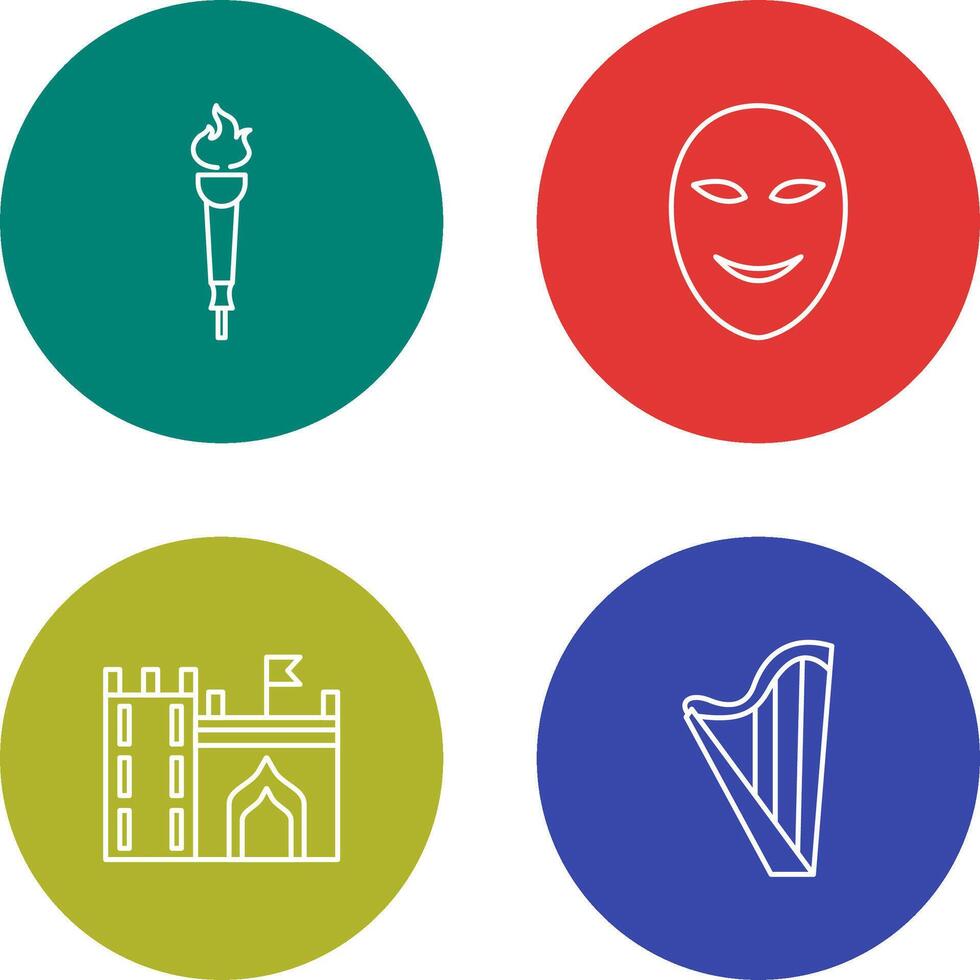 Museum Torch and Ancient Icon vector