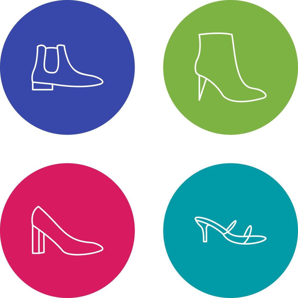 Men Boots and high heels Icon vector