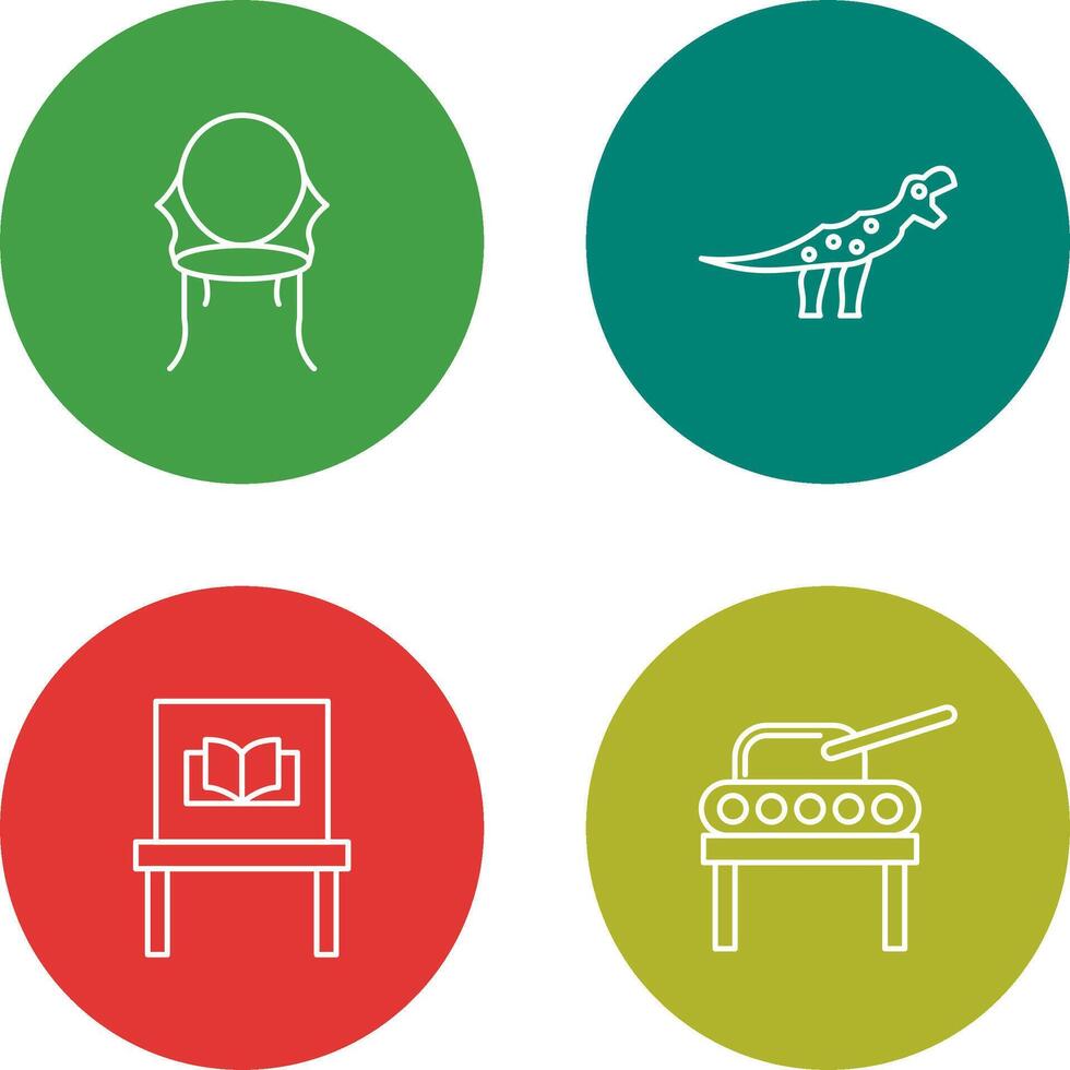 Ancient and Dinosaur Icon vector