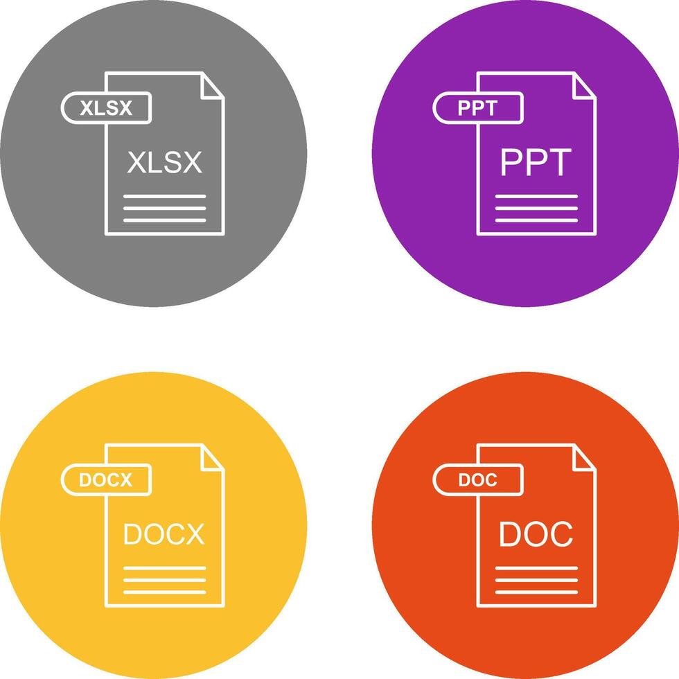 XLSX and PPT Icon vector