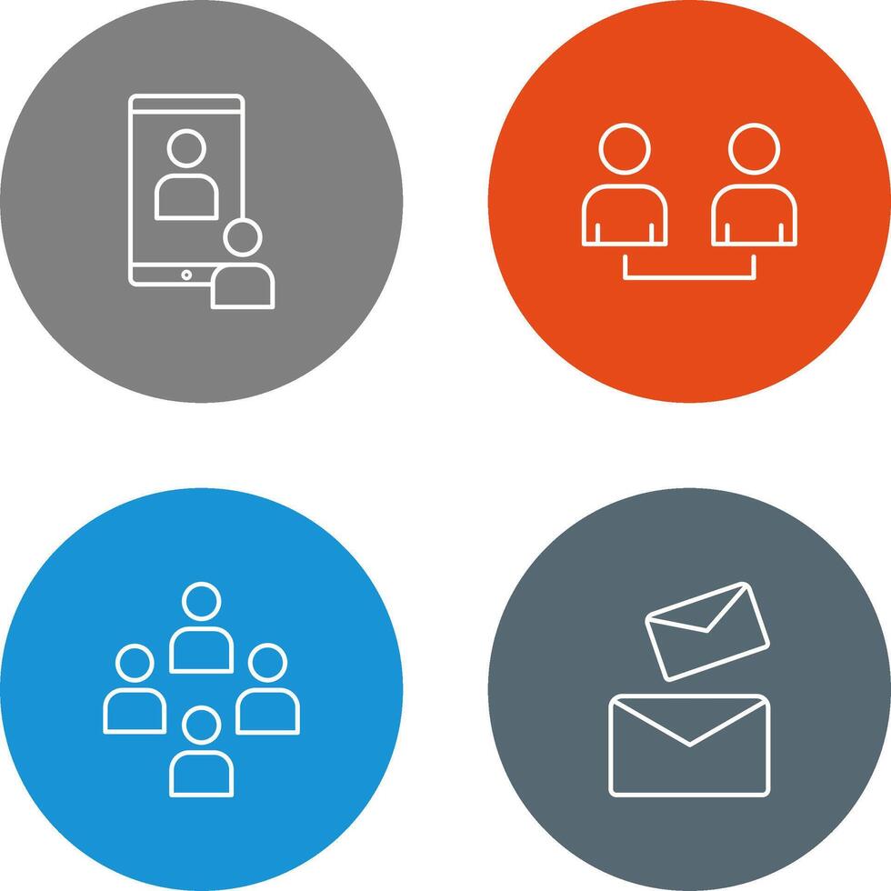 Call and Connected users Icon vector