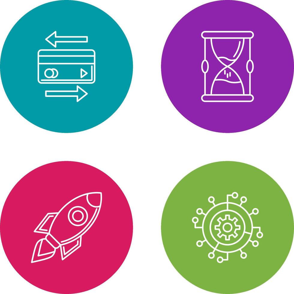 Transaction and Hourglass Icon vector