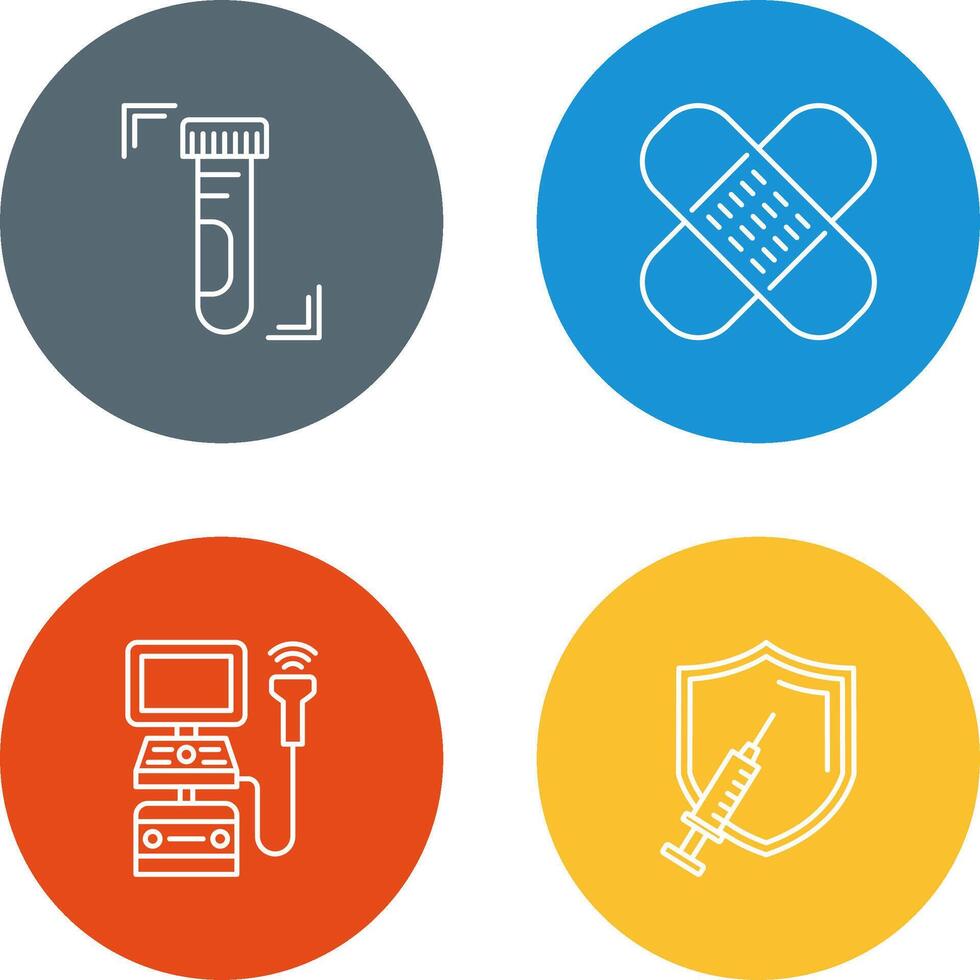 Test Tube and Wound Icon vector