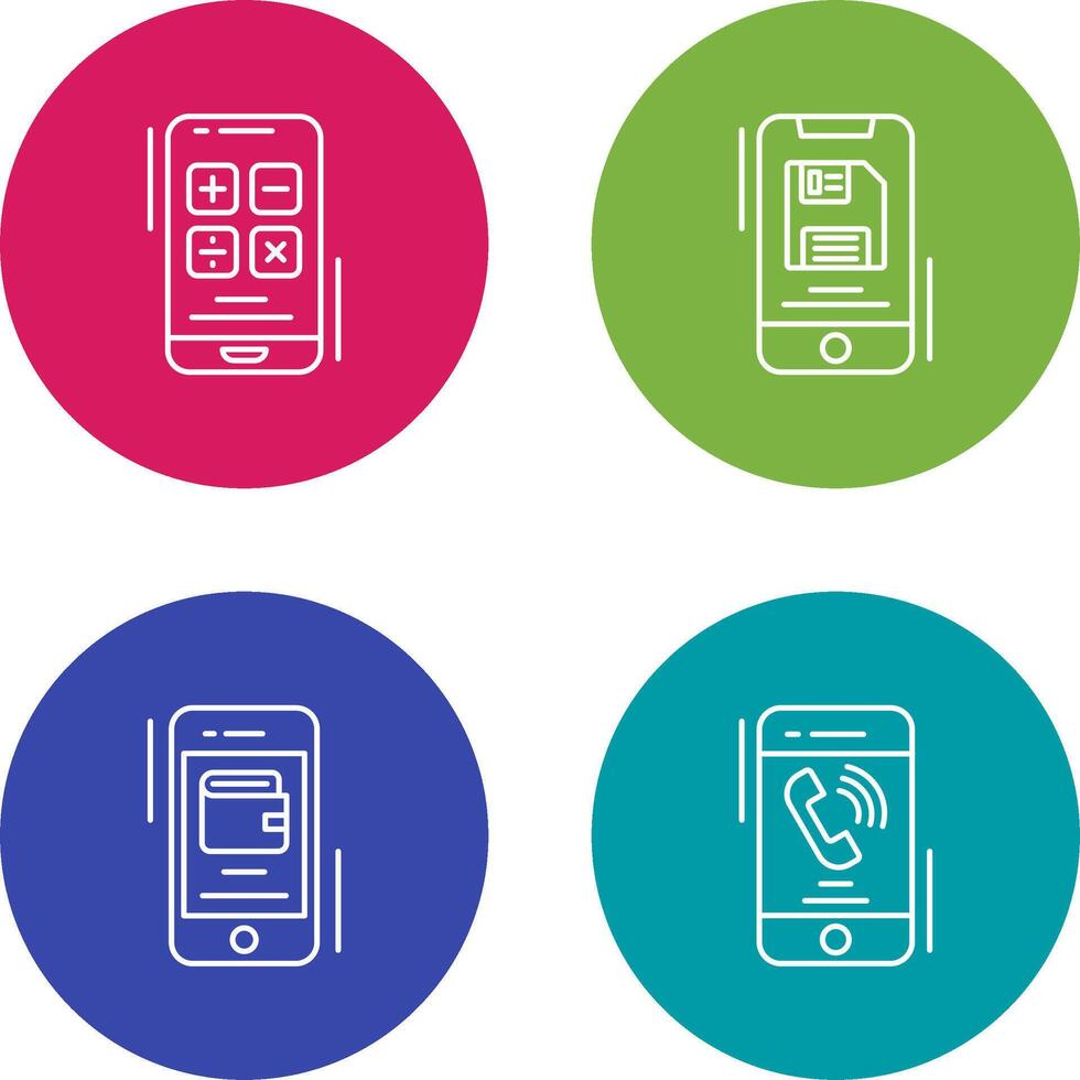 Calculator and Backup file Icon vector