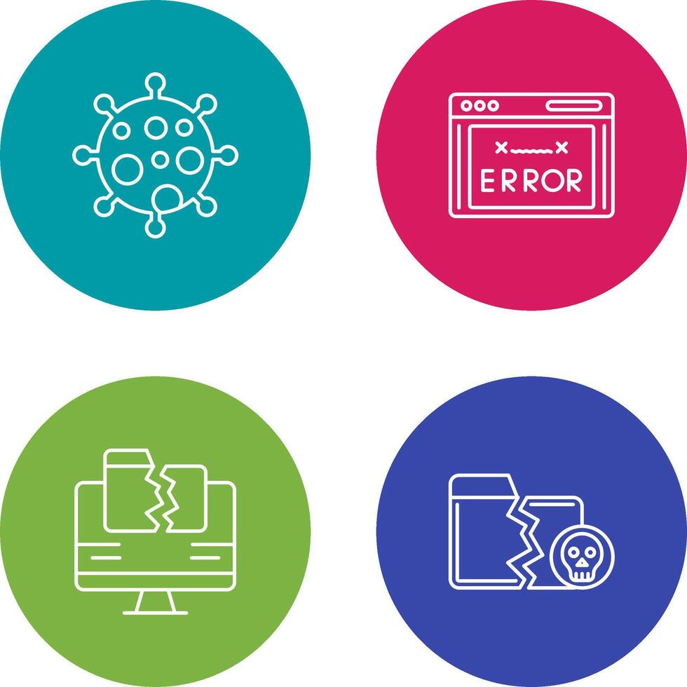 Virus and Error Code Icon vector