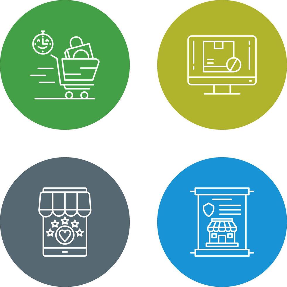 Happy Hour and Out of Stock Icon vector