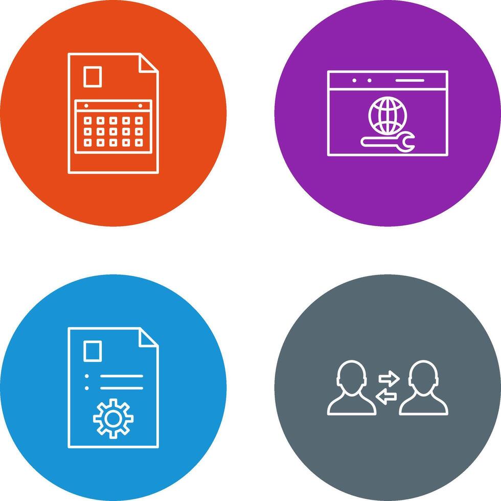 content planning and web support Icon vector