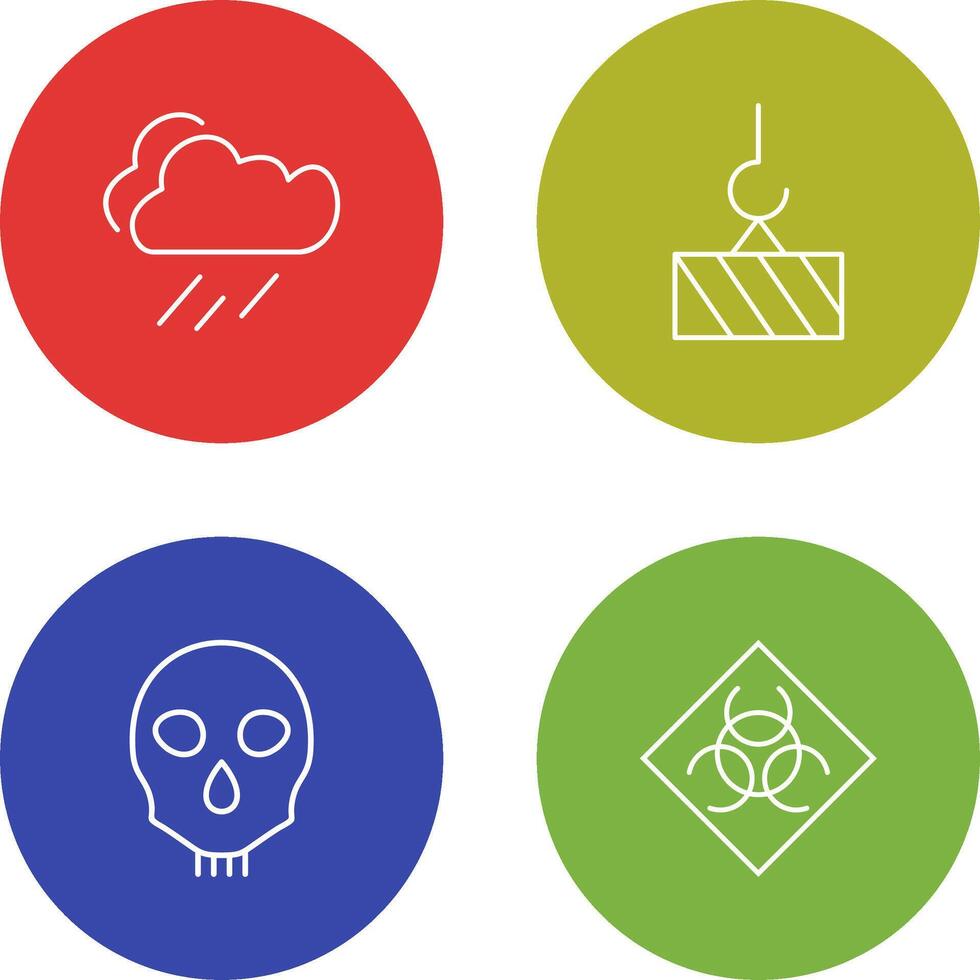 rain and heavy machinery Icon vector