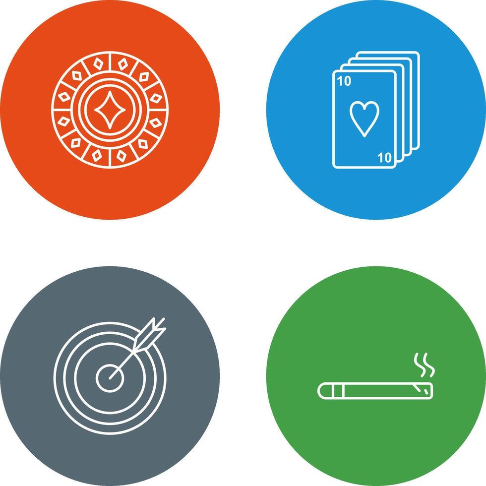 diamond Chip and desk of cards Icon vector