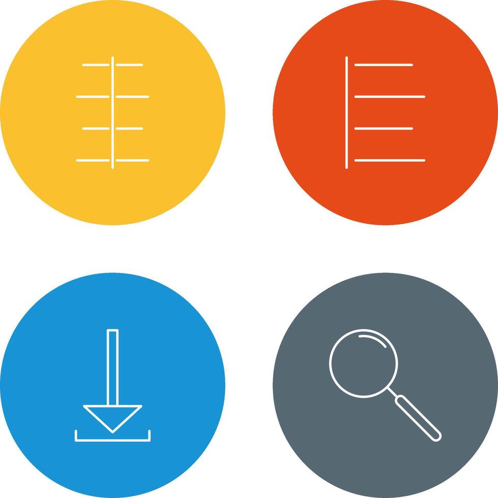 center align and left align Icon vector