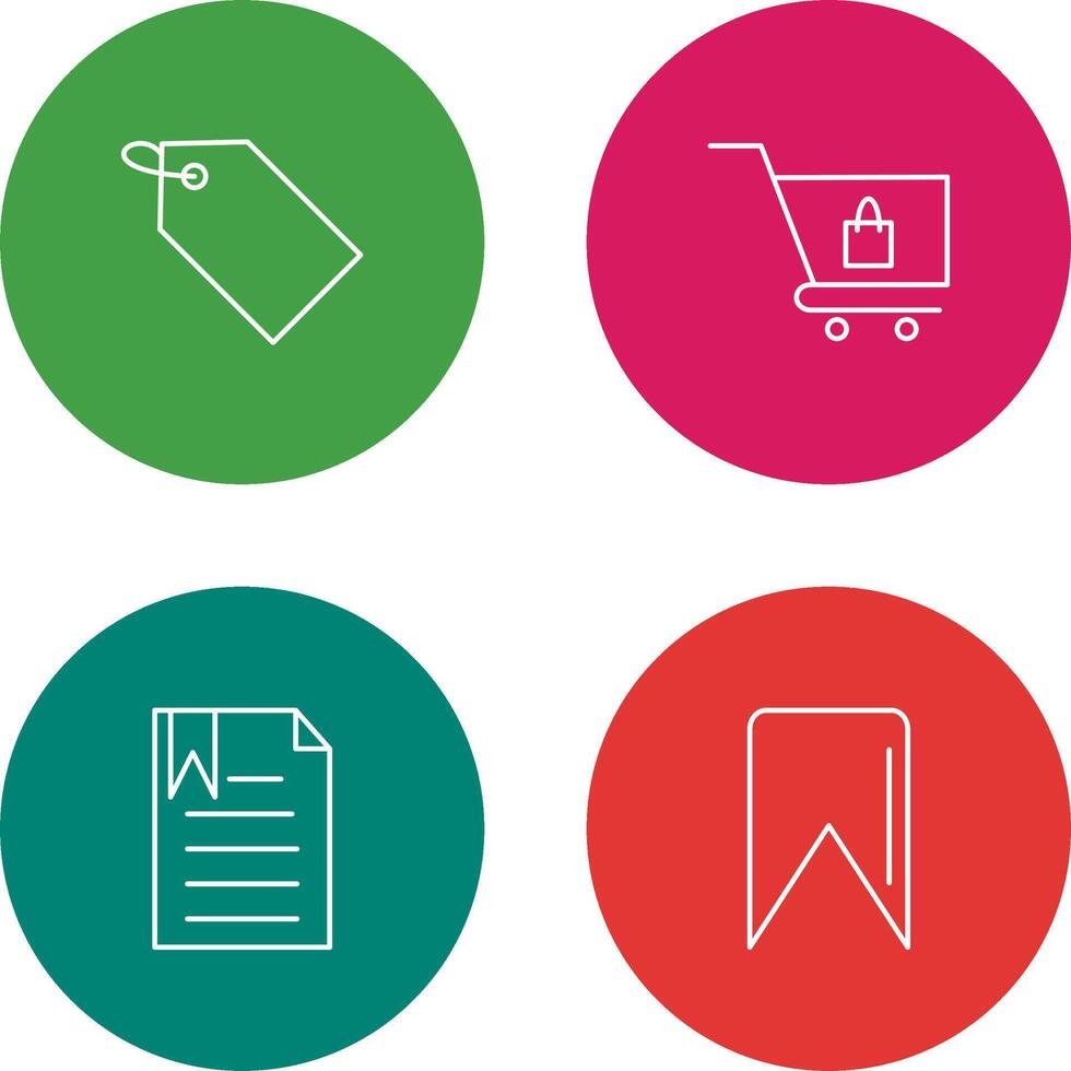 tag and cart Icon vector