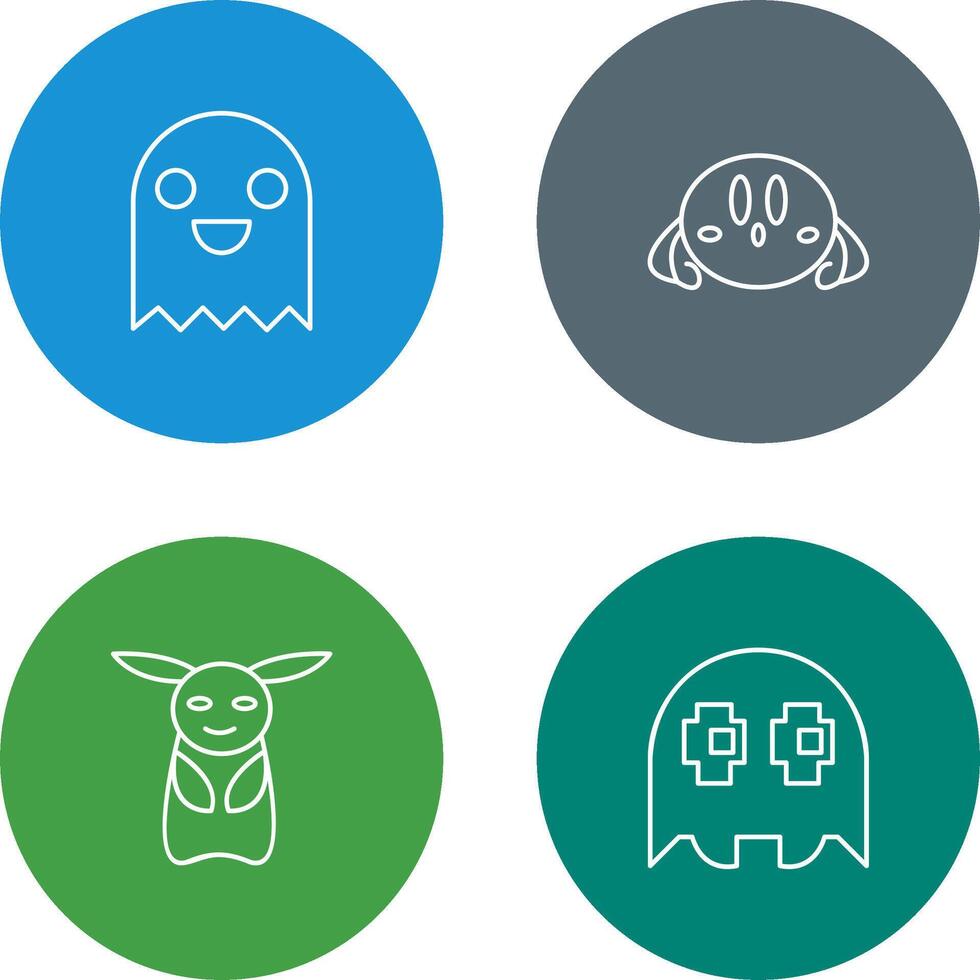 Game Character and VGame Charcter Icon vector