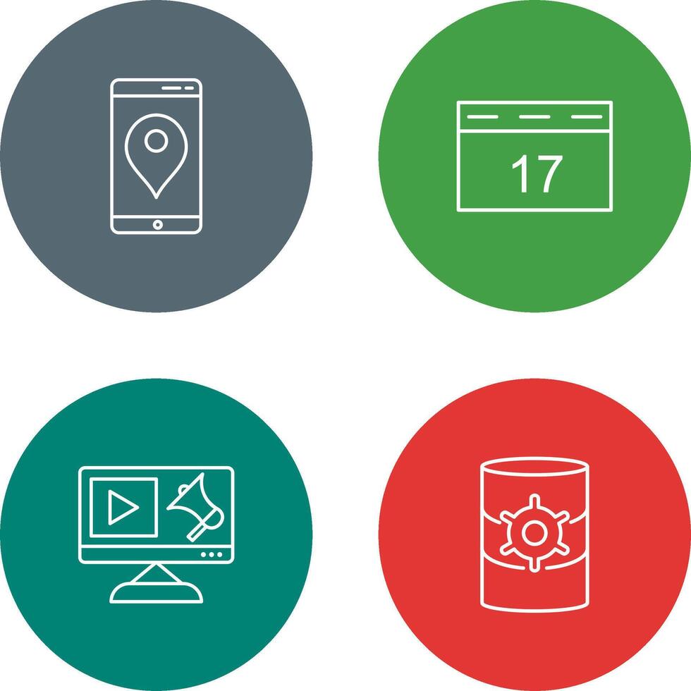 Gps Service and Event Management Icon vector