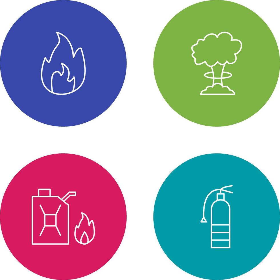 flame and bomb blast Icon vector