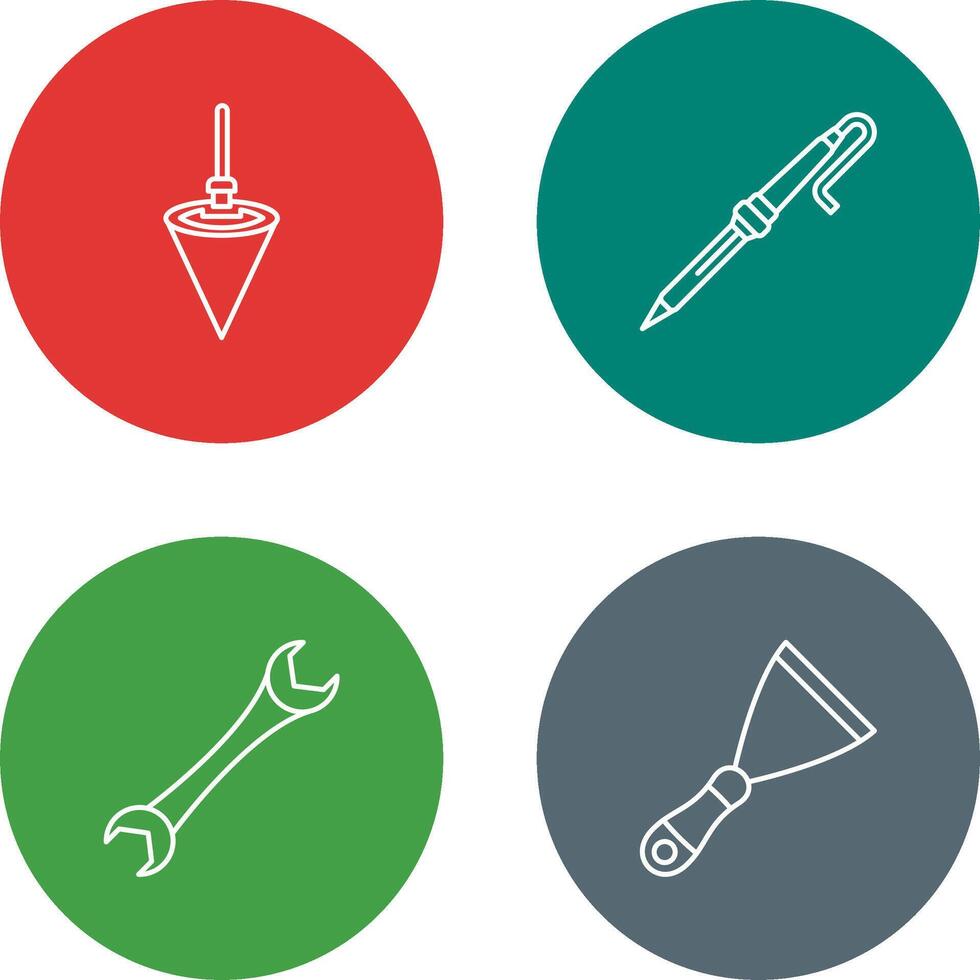 Plumb Bob and Soldering Icon vector