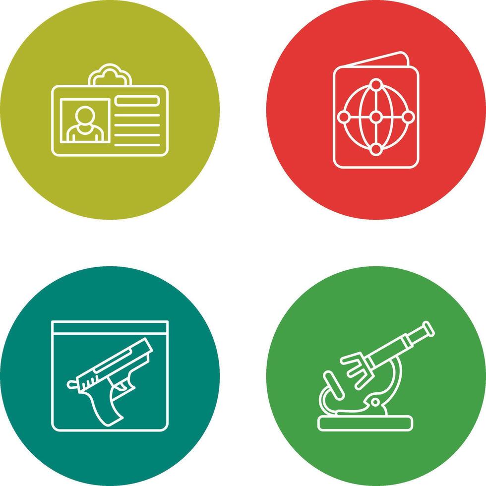 Criminal Card and Passport Icon vector