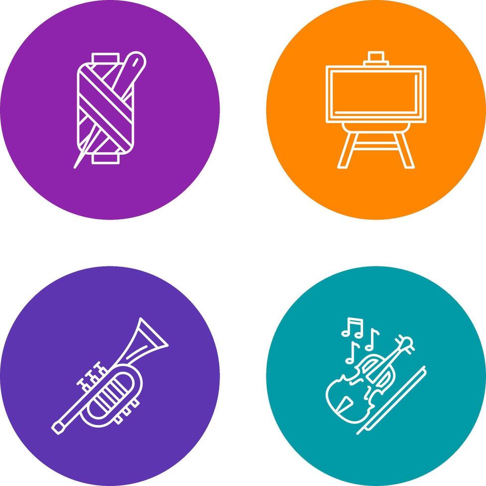 Needle and Easel Icon vector
