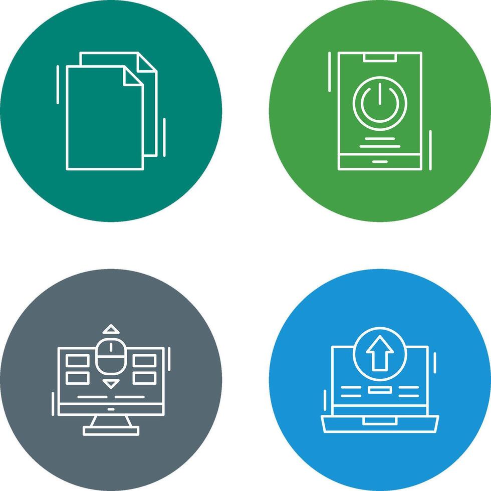 Copy and Power Icon vector