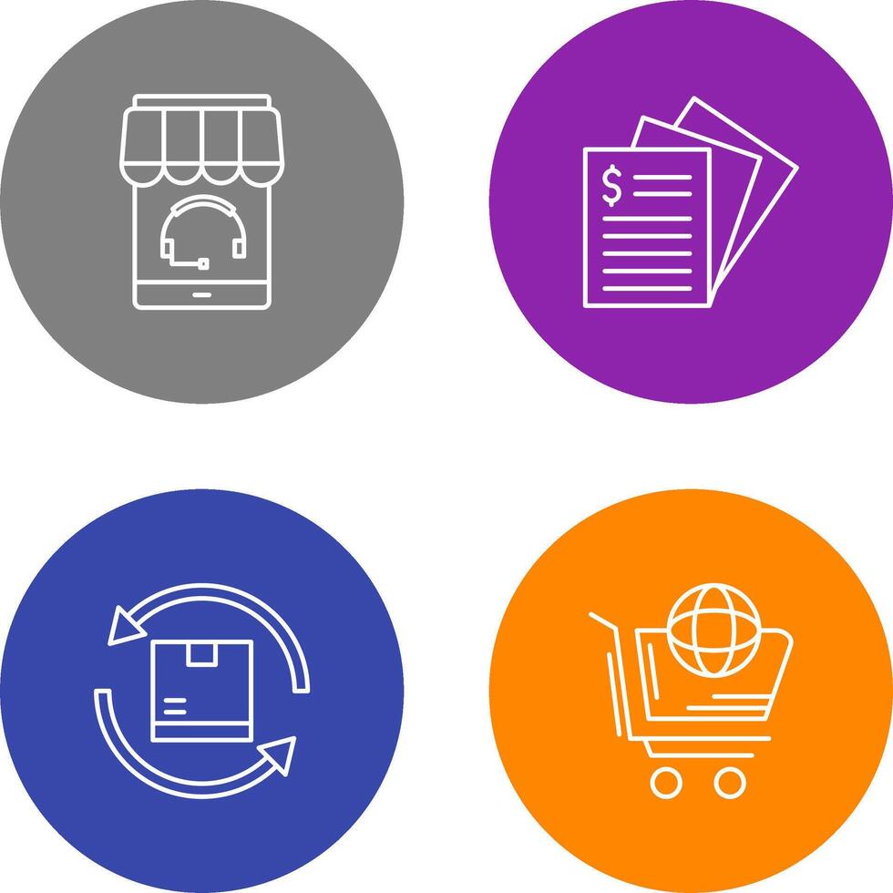 Support and Invoice Icon vector