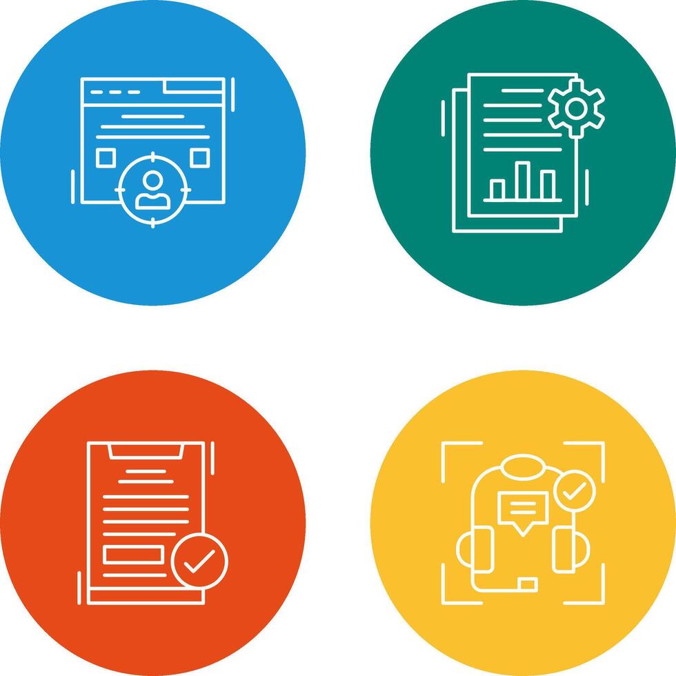 Target Audience and SEO Report Icon vector