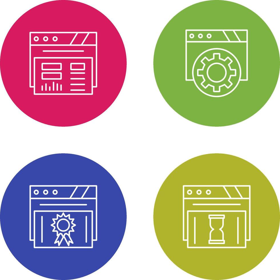 Dashboard and Browser Icon vector