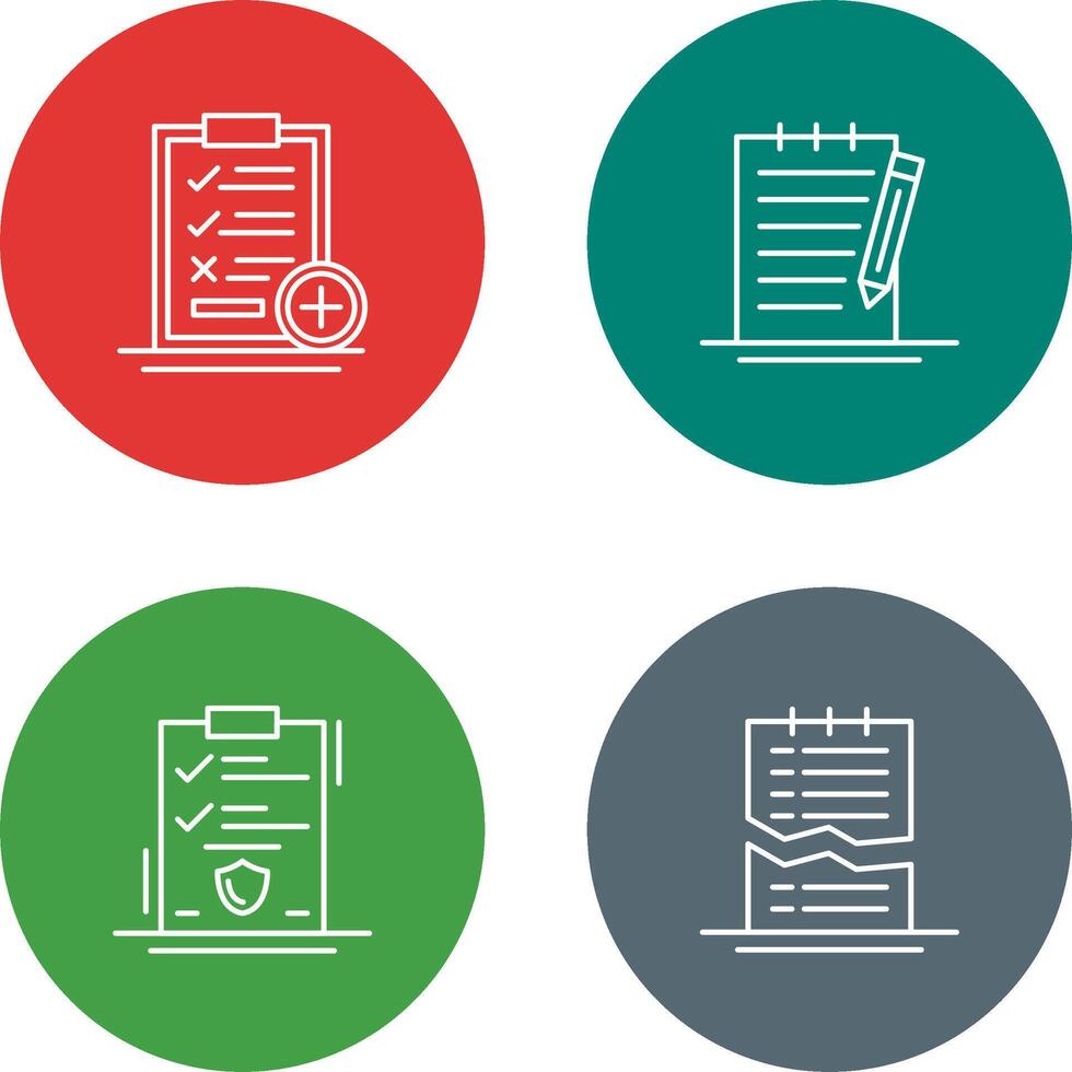 Medical Examination List and Check Up List Icon vector