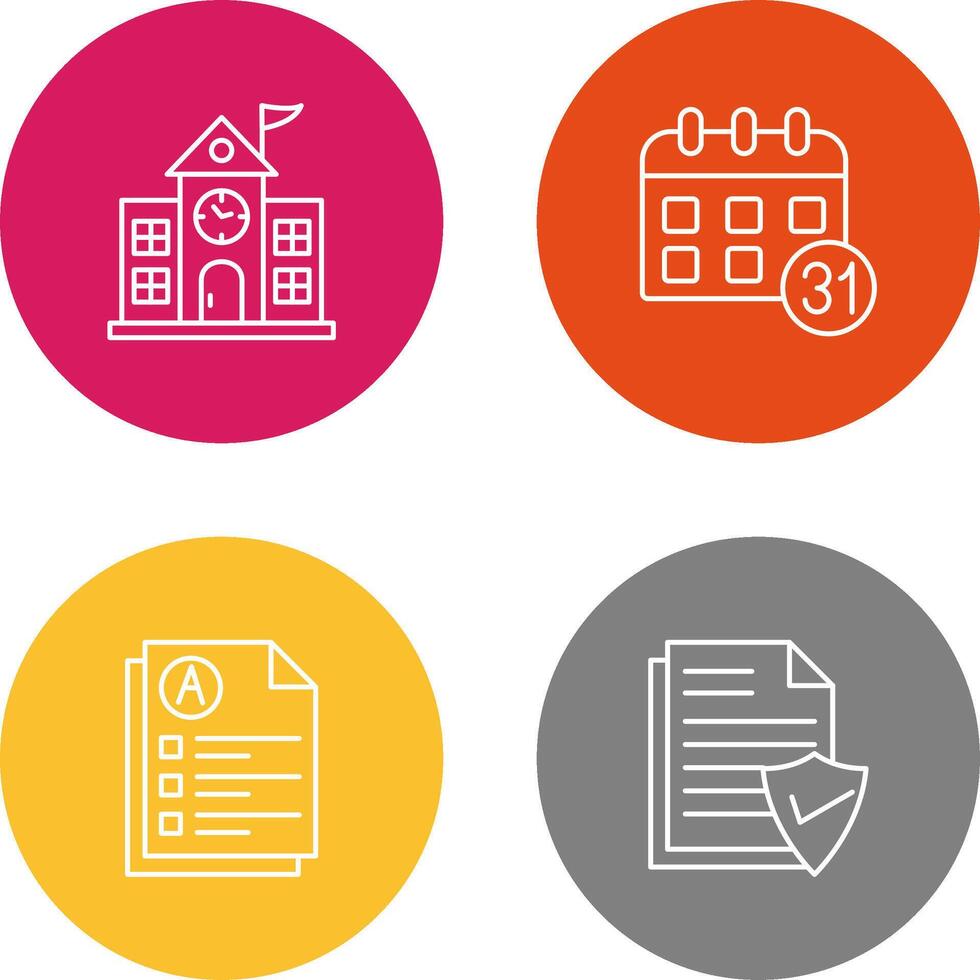 University Campus and Calendar Icon vector