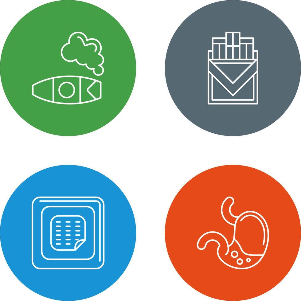 Cigar and Cigarette Pack Icon vector