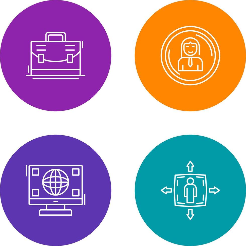 Briefcase and User Icon vector