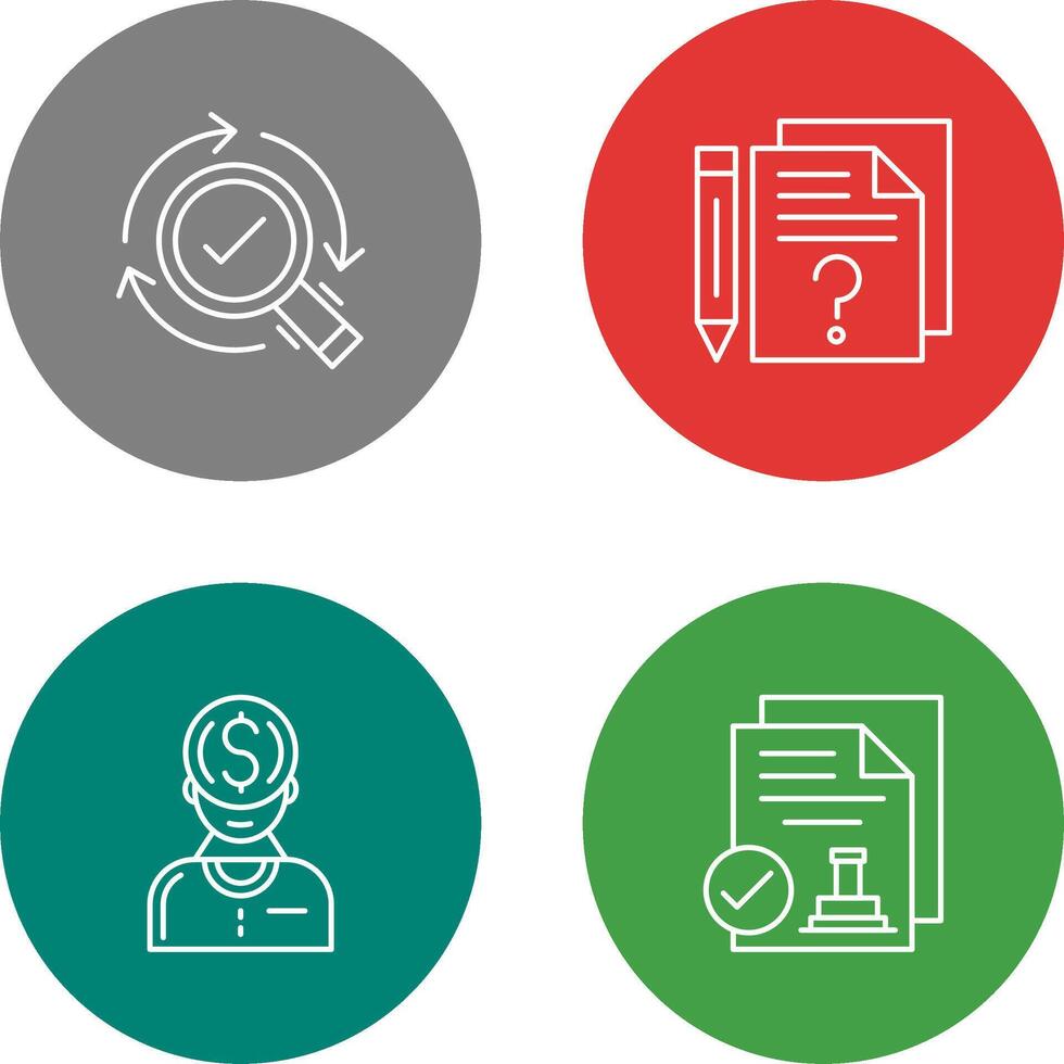 Research and Question Icon vector