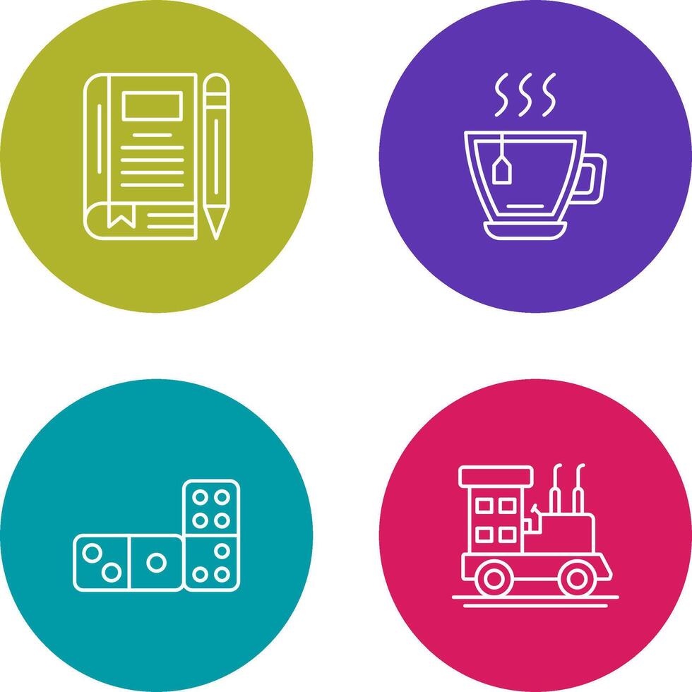 Tea and Diary Icon vector