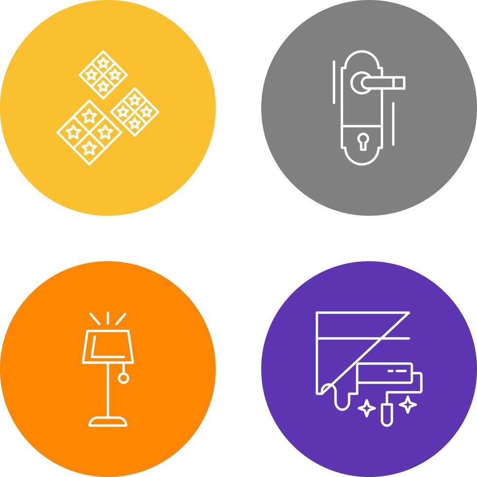 Tiles and Doorknob Icon vector