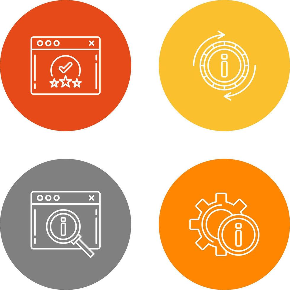 rating and refresh Icon vector