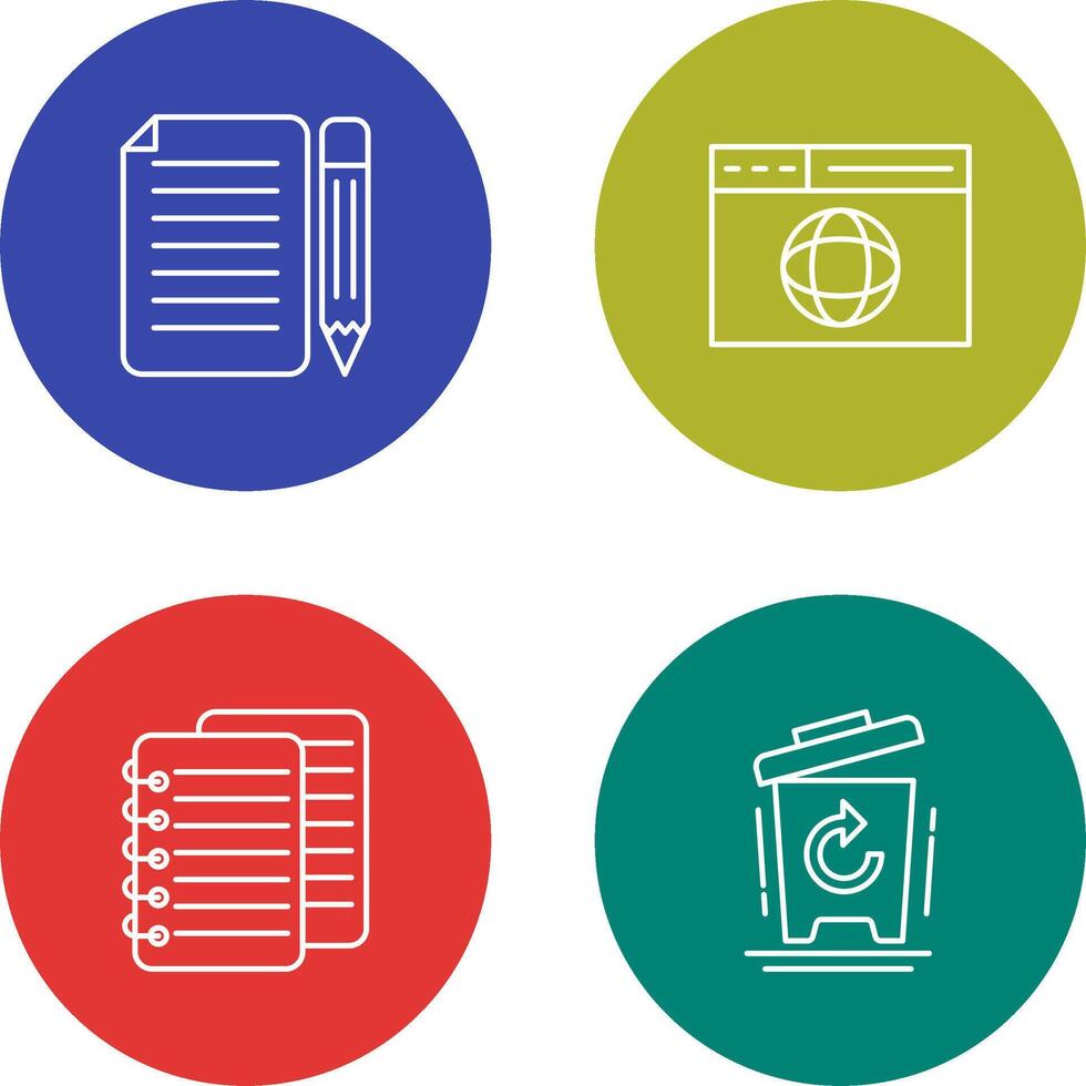 page and web page Icon vector