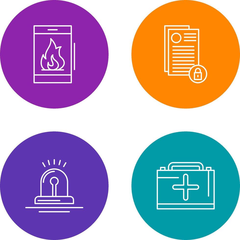 Fire and Privacy Icon vector