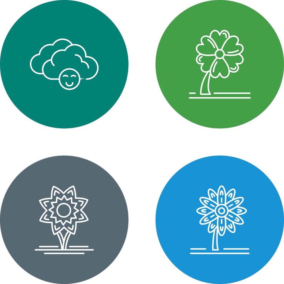 Cloudy and Clover Icon vector