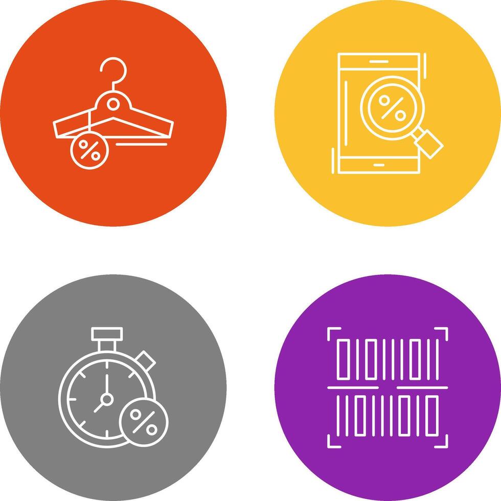 Hanger and Magnifying Glass Icon vector